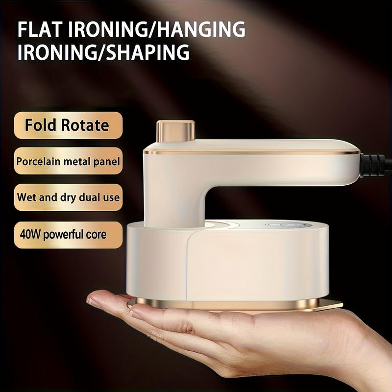 Mini Portable Folding Steam Iron,  Rotating New Iron Steamer for Clothes, Fast Heating, Handheld, Quick Wrinkle, Compact Handheld Steam Iron for Travel, College Dorm, Back To School, Apartment, Home Office