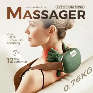 Neck Massager with Heat for Pain Relief deep Tissue,Shoulder & Back Massager,masajeador de espalda y Cuello shiatsu Neck and Back Massager 2026 (Upgraded Version) Lightweight Gift