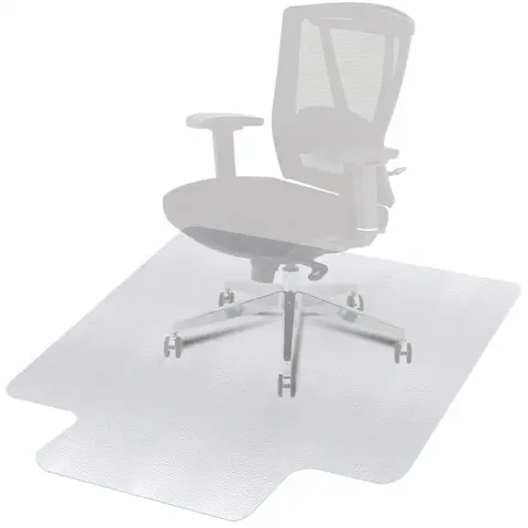 Segawe 48"x36" PVC Office Desk Chair Mat with Lip - 47.6"x35.2"x0.06" Thin Frost-Top Non Slip Rug, Grippy Easy Clean Foldable Hardwood Floor Protector, Essential Desk Accessory