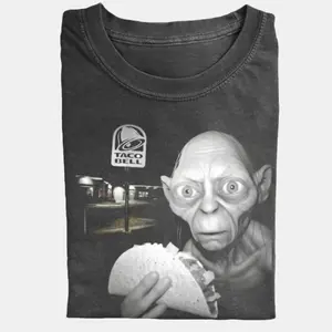 Taco Bell Gollum T-Shirt, Funny LOTR Shirt, Unisex Tee, VINTAGE Hilarious Taco Lover's Gift, More Colors