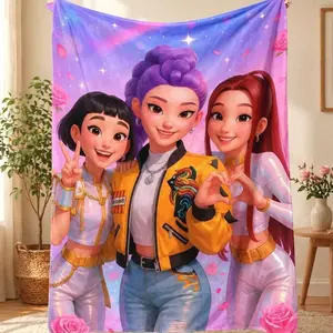 K-Pop Hunters Blanket – Soft & Warm Throw for Fans, Trendy Home Accessory & Perfect Gift，Wrap yourself in comfort with this trendy K-Pop Hunters blanket. Soft and warm, it’s the ideal gift for K-Pop lovers and a stylish decorative throw for any room.