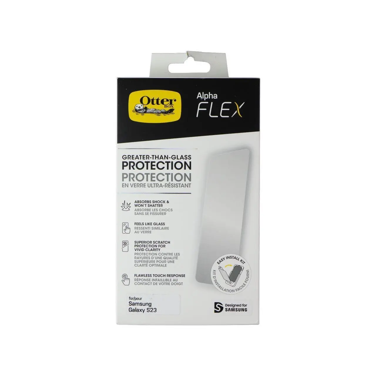 OtterBox Alpha Flex Greater-Than-Glass Screen Protection for Galaxy S23 OtterBox Alpha Flex Greater-Than-Glass Screen Protection for Galaxy S23