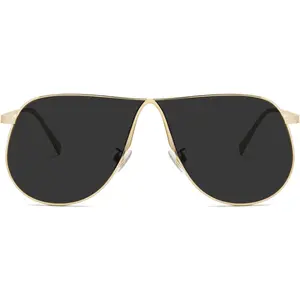 Aviator Sunglasses for Women 70s Metal Frame Large Square Retro Shield  Big Female Shades