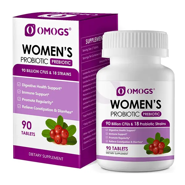 Women's Probiotic 90 Billion CFU - 18 Probiotic Strains with Cranberry Extract, Organic Prebiotics & Vitamin C - Supports Digestive, Gut, Immune & Women's Health - Gluten & Soy Free - 90 Tablets