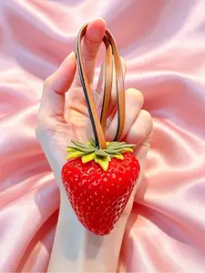 Fashion Versatile Sweetheart Mist Strawberry Charm Bag Pendant, No Worry Gift for Best Friend Car Hanging Decoration