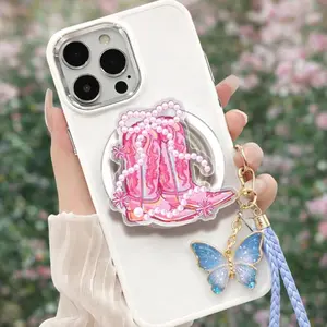 Pearl Bow Cowgirl Boots MagSafe Phone Grip, Kickstand (Summer Vibes)