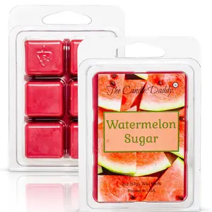 Watermelon Sugar - Juicy Watermelon Scented Melt- Maximum Scent Wax Cubes/Melts- 1 Pack -2 Ounces- 6 Cubes