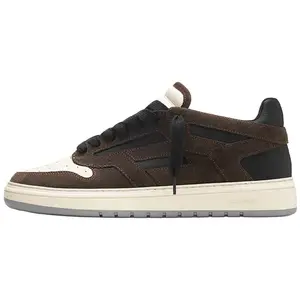 Represent Reptor Low Lace-Up Casual Low-Top Sneakers for Men in Black-Brown Trending Shoes, House White Official Shoes to Get / Maison Mihara Verifiable, with credentials and supporting global authentication