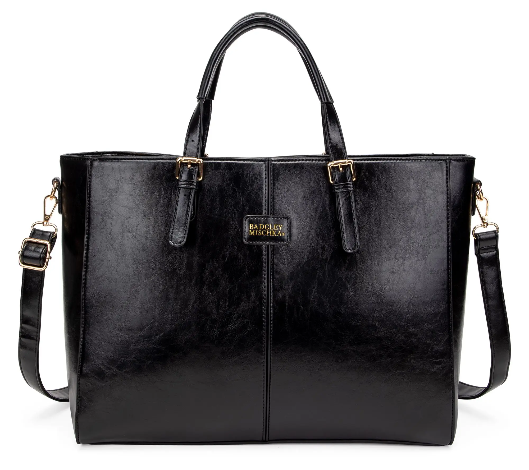 Badgley Mischka Julia Tote Weekender Travel Bag- Black