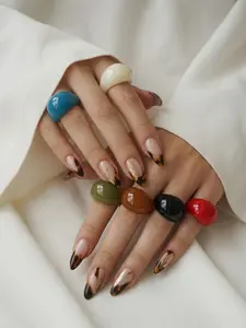 7 Pcs Boho Resin Ring Set, Geometric Design, Stackable Rings, All Seasons, Perfect for Daily Wear, Gifts for Students and Office Ladies