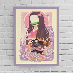 Nezuko Kamado - Demon Slayer - Kimetsu no Yaiba - Demon Form - Anime Wall Art - Nezuko Poster - Manga Fan Gift - Otaku Room Aesthetic