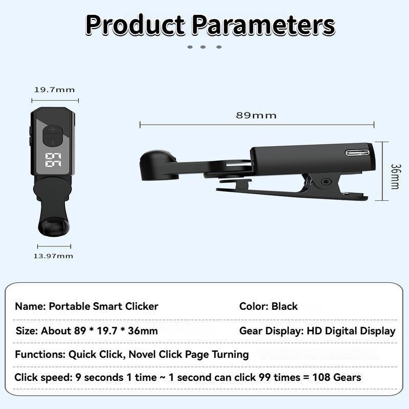 2025 Upgraded Smart Automatic Screen Clicker Device, Rechargeable Simulate Finger Continuous Clicker, Adjustable Speed Physical Clicker for Games, Live Likes, Reward Tasks