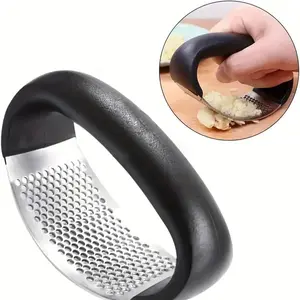 Premium Stainless Steel Garlic Crusher Rocker Press - Efficient Crusher, Easy Cleaning, Compact & Durable - Kitchens Fruit Utensils