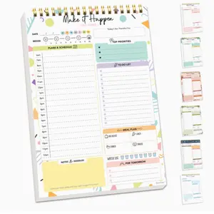 Daily To Do List Notepad - Easy Tear-Off Sheets Undated Todo List Notepad, Spring-Bound Daily Schedule Notepad, Hourly To Do List Pad, to do pad Daily To Do Notepad, Daily Planner Padm