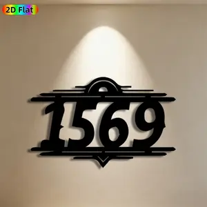 1pc 1569 Metal Wall Art, Retro 1569 Statue Mural, Ideal Gift for New Year, Christmas, Number Decor Enthusiasts, Rust-Resistant Metal Wall Decor Wall Sculptures, Perfect for Home Wall & Garden Fence, Vintage Number Decor Enthusiasts