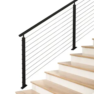 Muzata modern cable railing system designed for stair deck porches