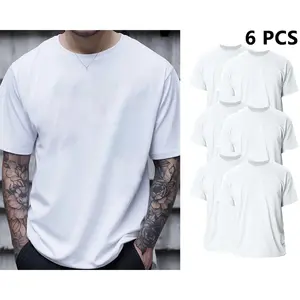 【Limited time deal】Men's Undershirts Crew Neck T-Shirt Soft Breathable, Great For Family Gifts