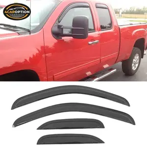 Fits 07-14 Chevy Silverado Sierra Extended Cab Window Visors Rain Sun Guard Vent