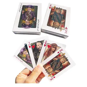 Trump Family Poker Playing Cards - Premium Collectible Deck Featuring Trump, Melania, Trump Jr., and Biden Joker - 52 Cards + 2 Jokers, Standard Deck
