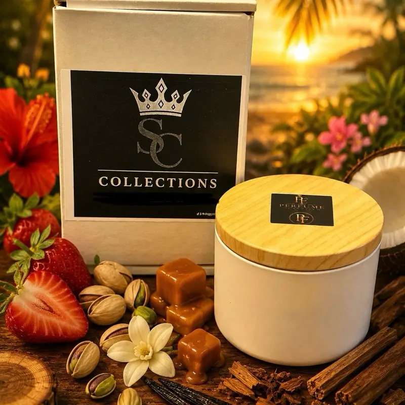 Strawberry-Pistachio Scented Candle, Sweet Fragrance, Indoor Home Decor Home Supply