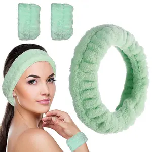 Limited Christmas Sale: Spa Headband for Women - Luxurious Microfiber Facial Makeup Hairband with Matching Wristbands , TikTok Viral Product 2024
