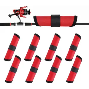 Fishing Hook Covers, 5.9 Inch Fishing Lure Covers, Lure Shield, Tackle Wraps for  Fishing Rods,Roll Up Fishing Lure Wraps to Keep Fishermen Fishing Safe for Fishing Rod (Red)