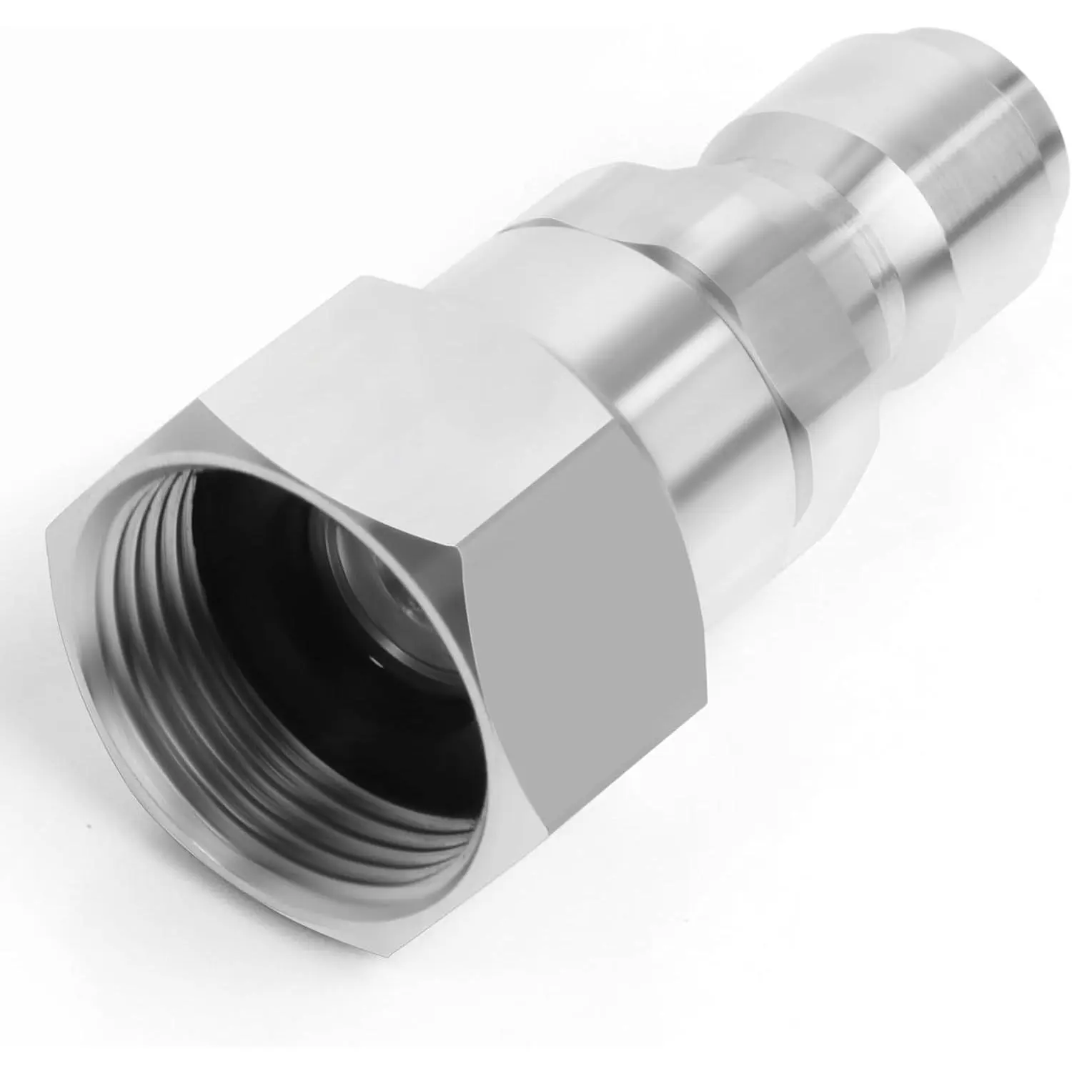 Pressure Washer Swivel Adapter, M22 14mm Female to 3/8 Inch Quick Connect Plug for High-Pressure Hose Fittings, 5000 PSI, Compatibility, M22 Threaded, Compatible With M22 14Mm And M22 15Mm Hose Fittings