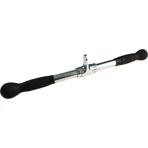 Strength-Enhancing Wide Grip LAT Pull Down Bar, Curl Pulldown Attachment - Gym Equipment with Rubber Handles for Comfortable Strength Workouts, Ideal Lat Bar  Machine Attachment