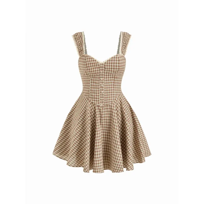 brown dress midi length BROWN STRAPLESS MIDI DRESS