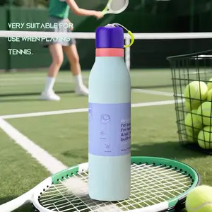 Beige Water bottle 24oz, 710ML, with straw，Suitable for carrying out，heat preservation time more than 24 hours, cold and hot water can be insulated, can make coffee, frozen drinks,  suitable for camping, work, indoor and Outdoor use.