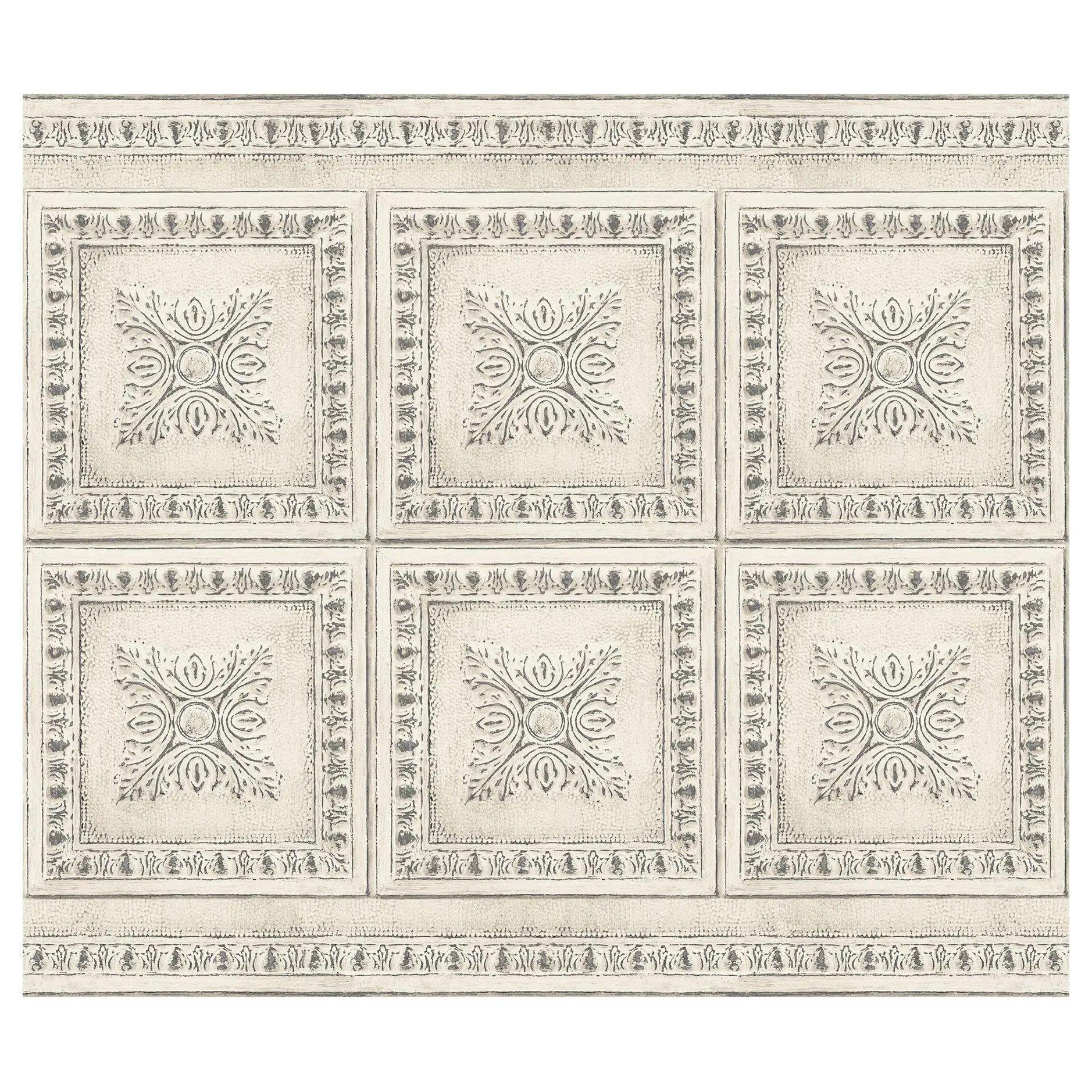 Cream Vintage Tin Peel & Stick Backsplash
