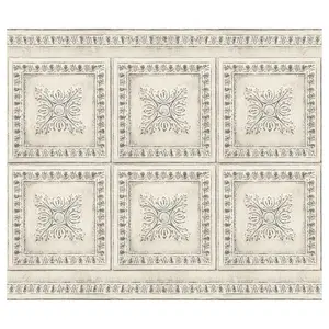 Cream Vintage Tin Peel & Stick Backsplash