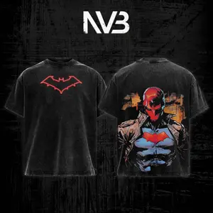 [Collection] Red Hood Jason Todd Superhero Graphic Tee, Gotham City Anti-Hero Fans Shirt, Soft Heavyweight Cotton Pepper T-Shirt, Double Printed Minimalist Logo Design Top, Oversized Grunge Y2K Apparel, Gifts For Him Her