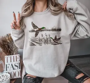 Retro Mallard Ducks Fall Sweatshirt, 90s Waterfowl Duck Outfit, Vintage Duck Sweatshirt, Animal Lover Sweatshirt, Vintage Fall Sweatshirt, Cute Fall Sweatshirt