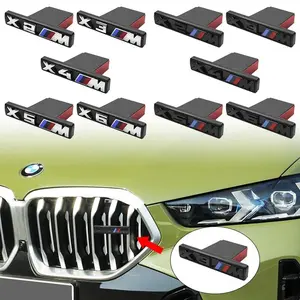 For BMW M M1 M2 M3 M4 M5 M6 M7 M8 X1M X2M X3M X4M X5M X6M 1Pcs 3D ABS Car Styling Front Grille Sticker Emblem Badge Decal Auto Accessories