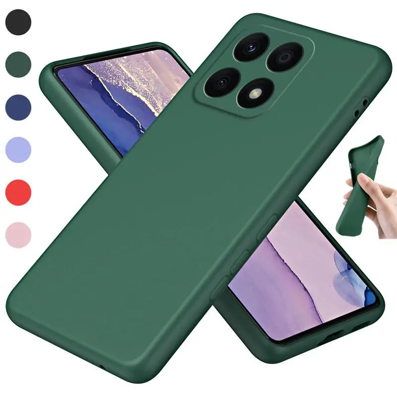 Flexible Liquid Silicone Case For Honor X7c X6b X8b X7b 5G X8a X7a X6a X8 X6 X6s X5b Plus Protective Cover TPU Fundas Coque