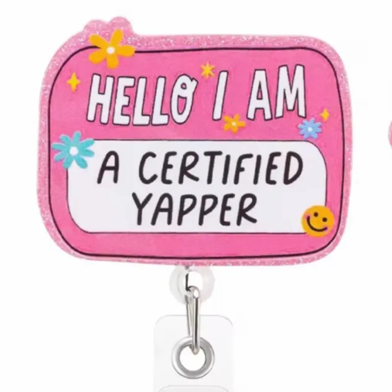 Certified Yapper Badge Reel for Nurses