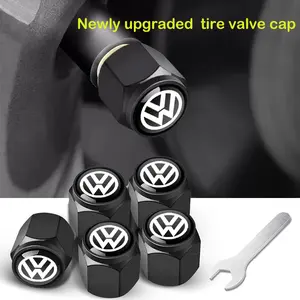 5Pcs Car Tire Valve Stems Cap Knurling Style Tire Valve Cap Aluminum Tire Wheel Stem Air Valve Cap car Universal accessories Automotive