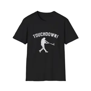 Funny Sports Unisex T-Shirt, Touchdown Baseball Football Tee Shirt, Gift for Sports Fans