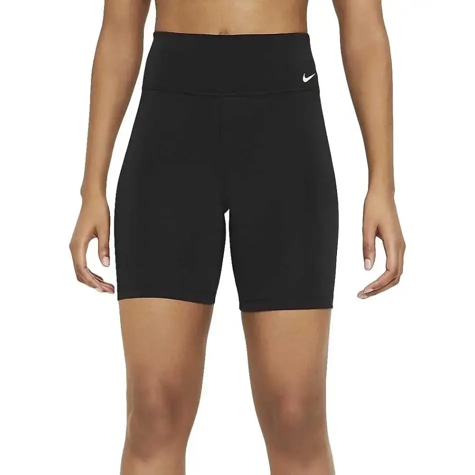 Nike Women's Shorts One Mid-Rise 7 Inches Black/White
