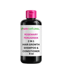 ROSEMARY FENUGREEK 2 IN 1 SHAMPOO AND CONDITIONER Hair Growth SHAMPOO- Long Hair - Thick Hair -  Hair Growth - Ayurverdic Hair growth shampoo- Rosemary Hair Oil -  Indian Hair Growth shampoo - Chebe Hair Growth  Organic - Herbal Haircare Peppermint
