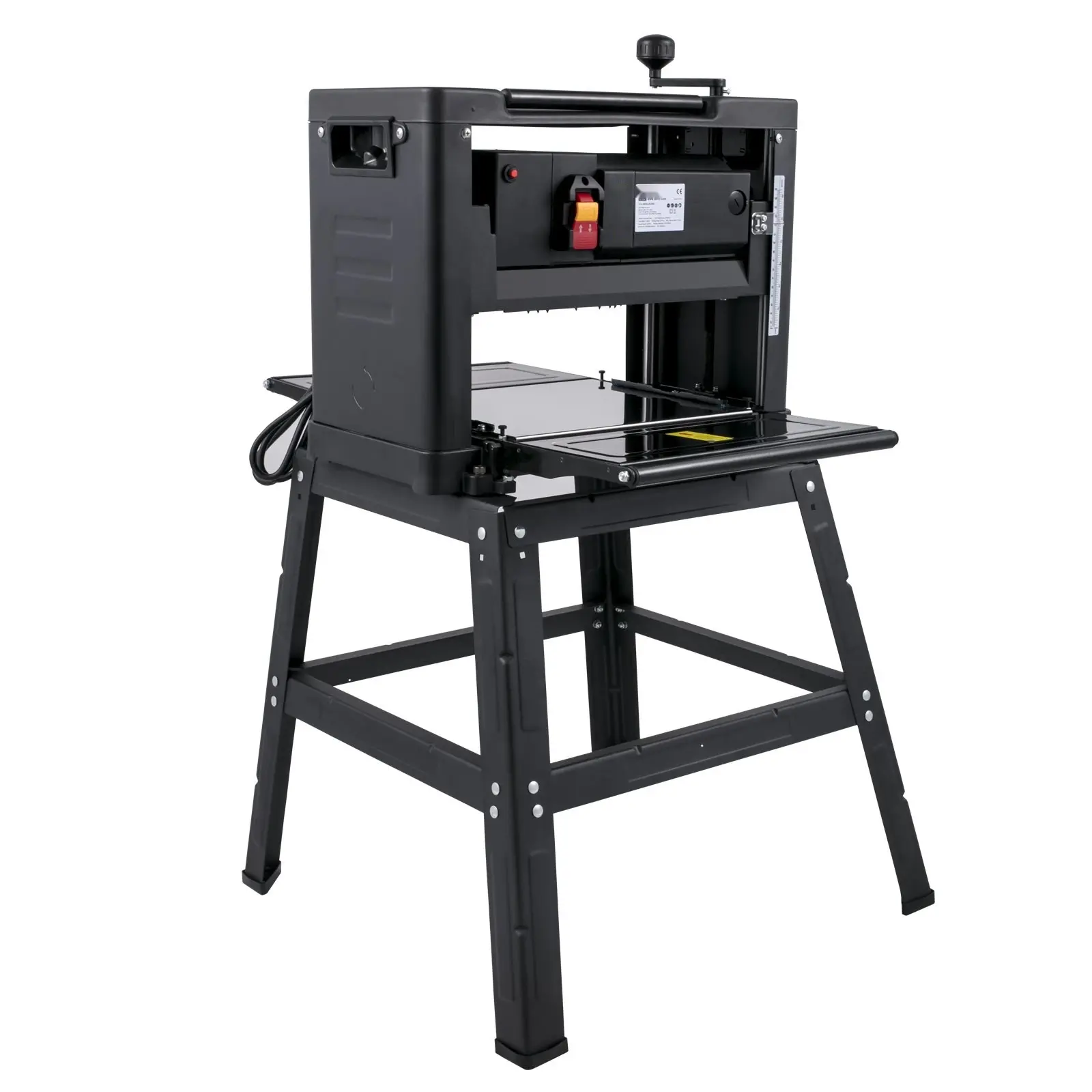 Benchtop Planer 13-Inch Thickness Planer 1800W 8000RPM Woodworking Planer 6 M/min Planing Speed With Iron Stand Dust Exhaust System And Built-In Dust Port For Home Workshop And Professional Carpentry