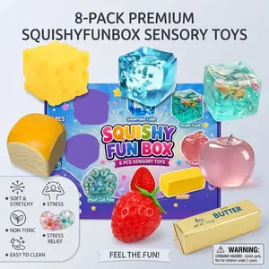 8PCS Squishy Fidget Toy Set – Assorted Slow Rising Stress Relief Sensory Toys Bundle, Fun Relaxation & Anti-Anxiety Toys, Perfect Gift for Parties, Holidays & Daily Use