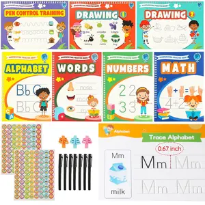 Grooved Handwriting Practice for , Larger & Deeper Magic Grooved Writing Practice for   3-5,  Letter Tracing Books,  Learning Activities,  for  Boys and Girls