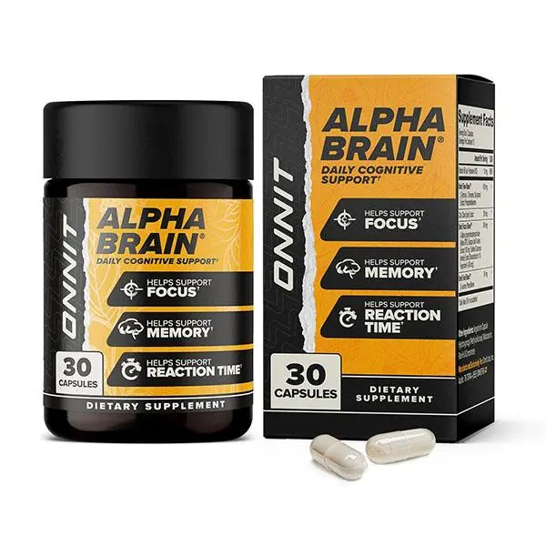 ONNIT Alpha Brain Nootropic Brain Supplement for Focus & Memory, 30 Count | IGEN Non-GMO Tested; L-Theanine, Alpha GPC & Vitamin B6; brain supplement for memory, focus & mental clarity, men & women