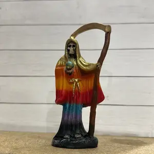 Fixed Bottom Santa Muerte / Holy Death 5 Inch Statue