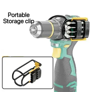 Universal Fit Magnetic Bit Holder for Cordless Drills &Screwdrivers,8 Bits Storage, Left/Right Mount,Secure Belt Clip Attachment