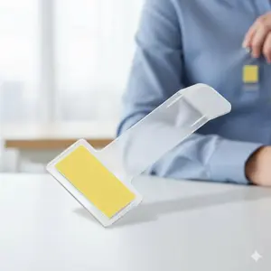 5-Pack Clear Windshield Parking Pass Holder, High-Adhesive Anti-Freeze Tape, Easy-Remove No-Residue Sticker, Static Cling Window Label, Multi-Function Car Organizer for Permits & Tags