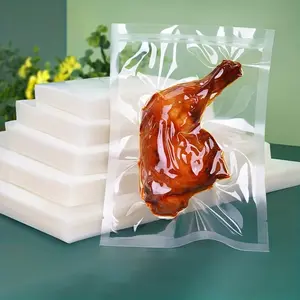 100pcs Transparent Vacuum Food Bags, Vacuum Seal Bags, Plastic Airtight Fresh-keeping Packaging Bags, Suction Bags, Deli Compression Bags Household, Kitchen, Commercial Plastic Bags, Suitable For Fruits, Cakes, Meat, Cereals, Seafood, Sauces