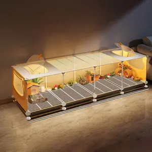 Large Indoor Quail and Chicken Coop Enclosure for Winter Pet Care, Durable and Stylish Home Chicken Cage for Small Pets